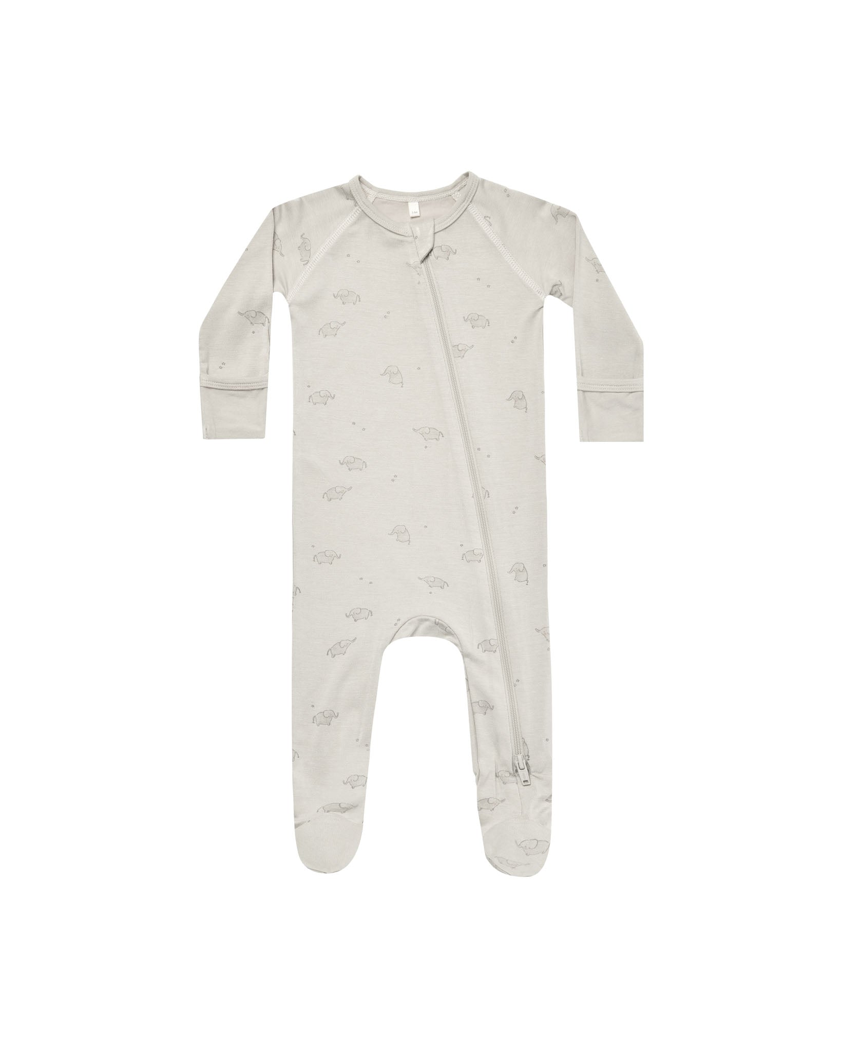 Bamboo Zip Footie | Elephants