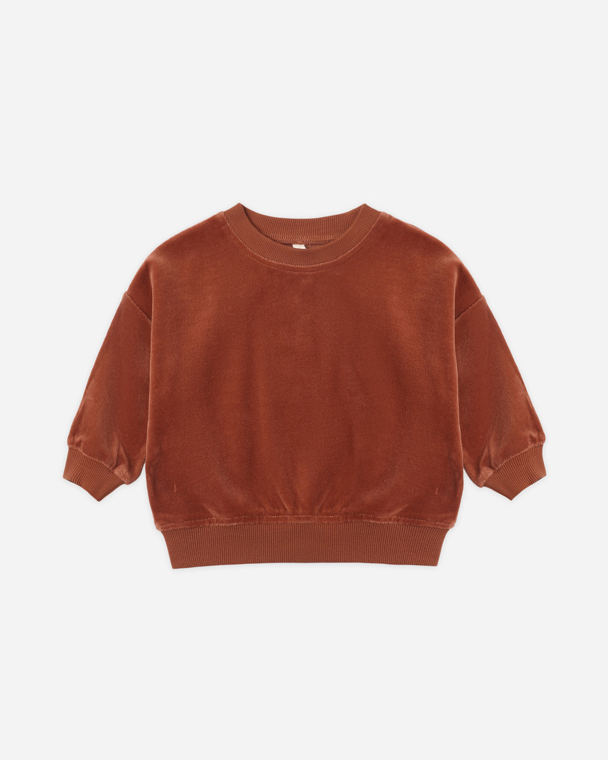 Velour Relaxed Sweatshirt Redwood