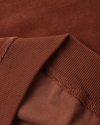 Velour Relaxed Sweatshirt Redwood