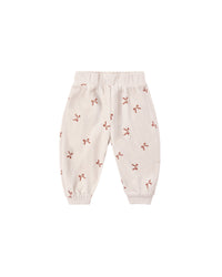 Velour Relaxed Sweatpant Red Bows