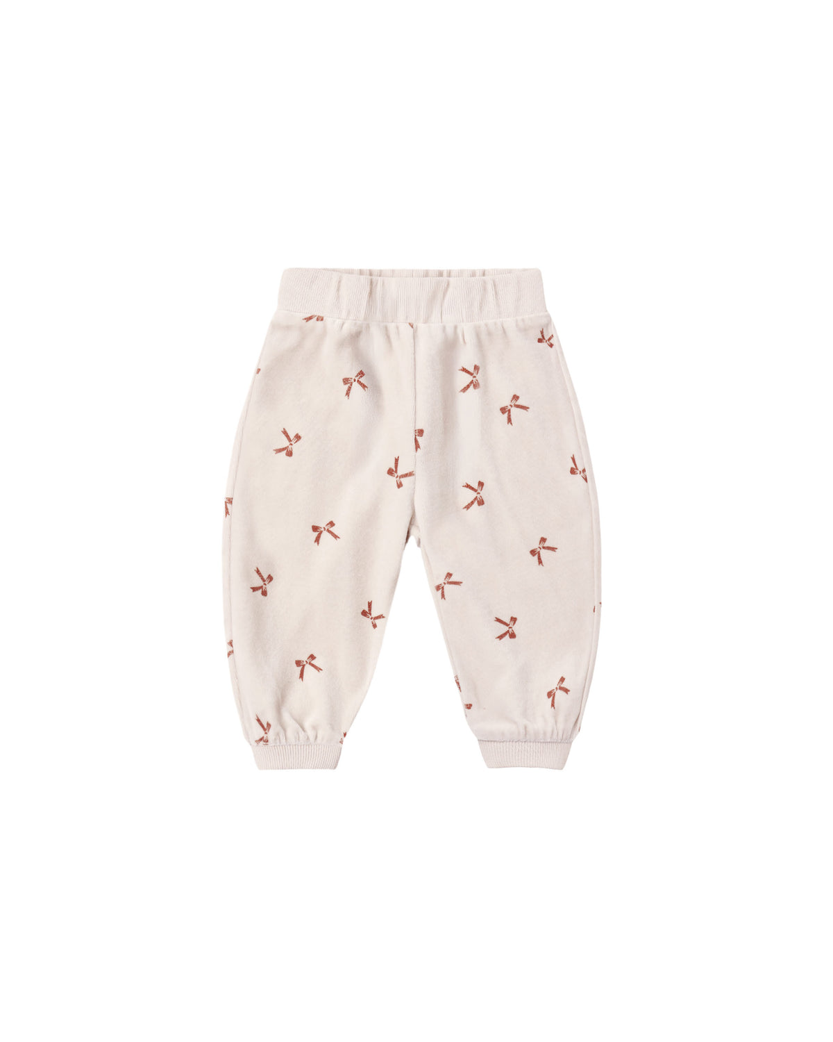 Velour Relaxed Sweatpant Red Bows