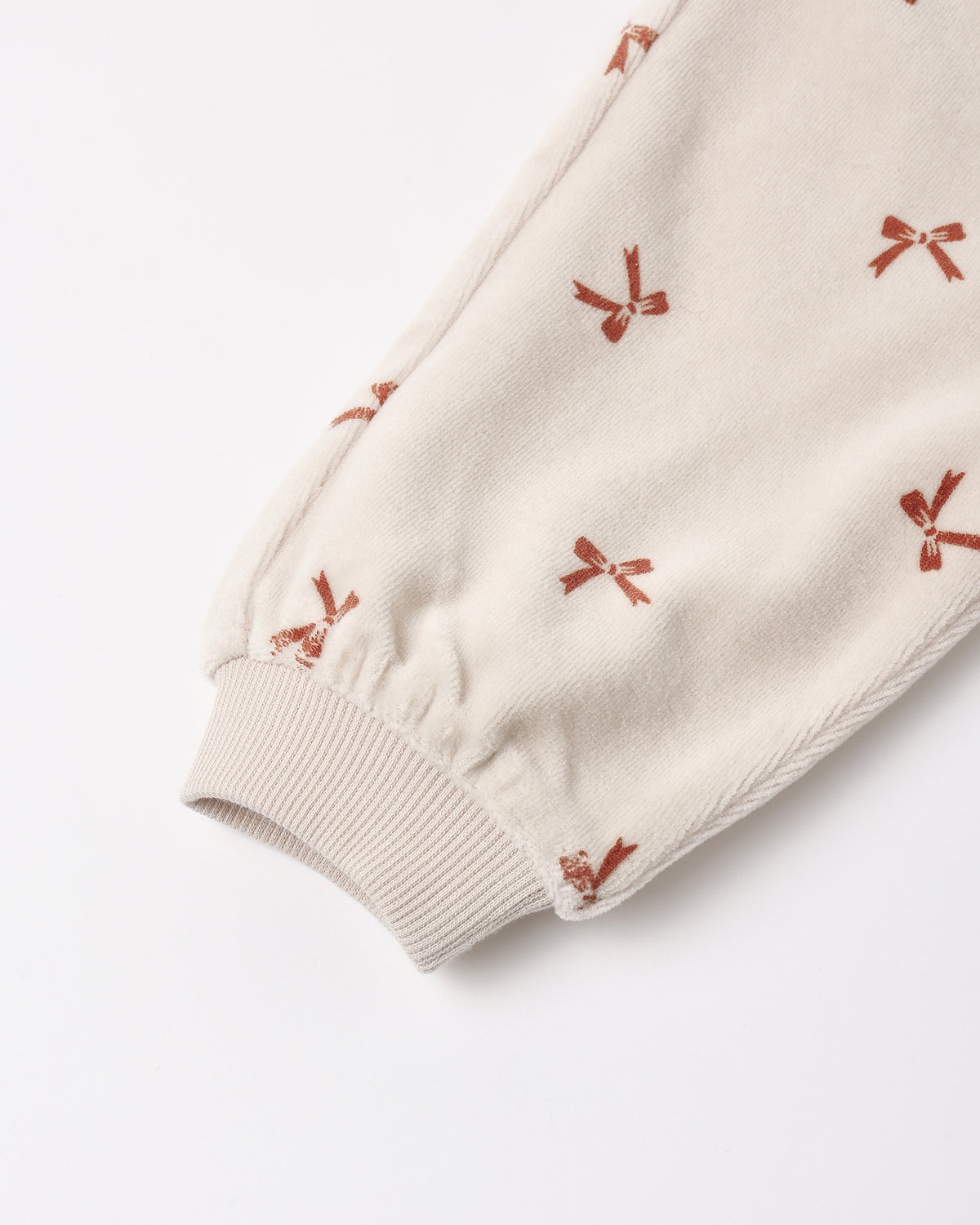 Velour Relaxed Sweatpant Red Bows