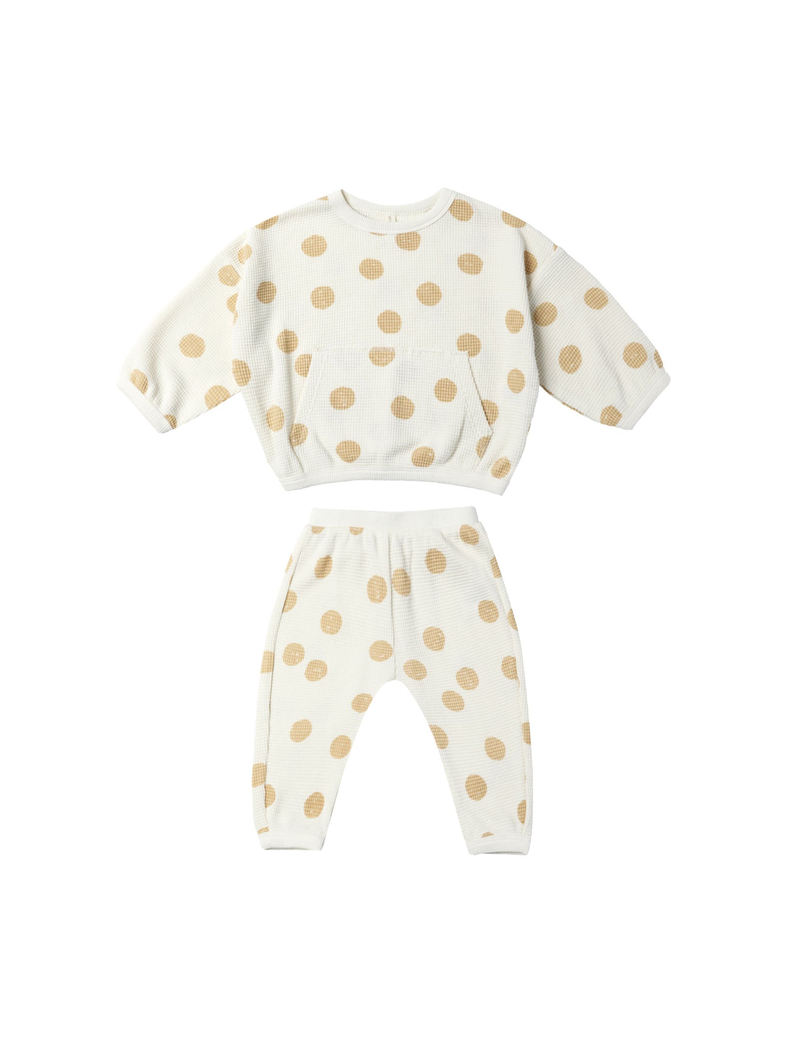 Waffle Sweater + Pant Set | Butter Dots