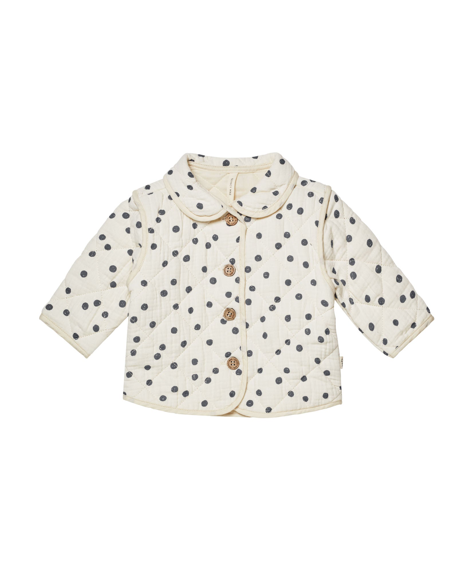 Quilted Jacket | Navy Dot