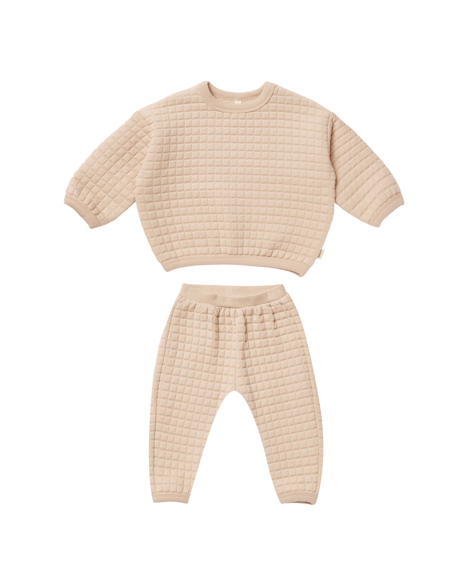Quilted Sweater + Pant Set | Shell