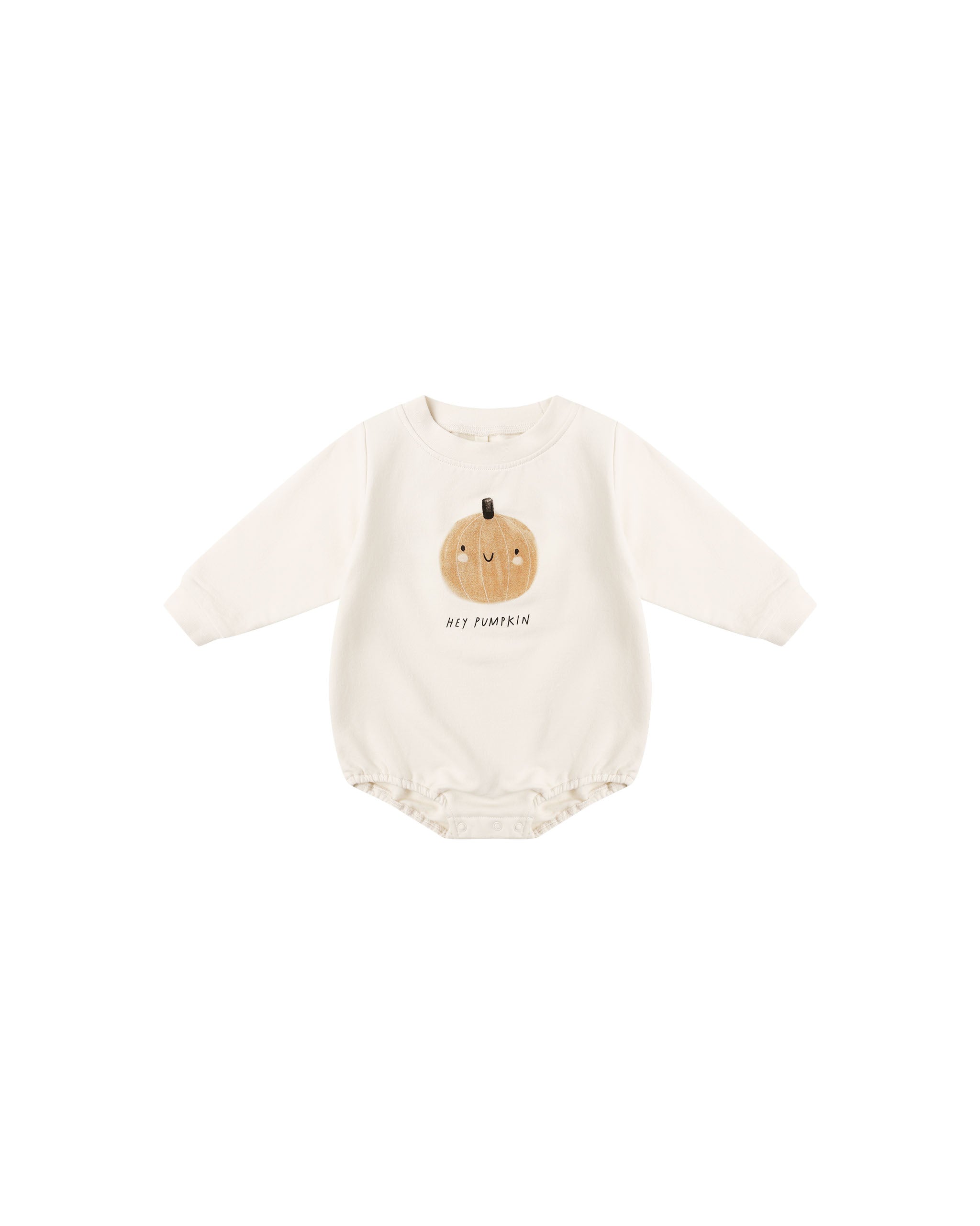 Crewneck Bubble Romper || Pumpkin
