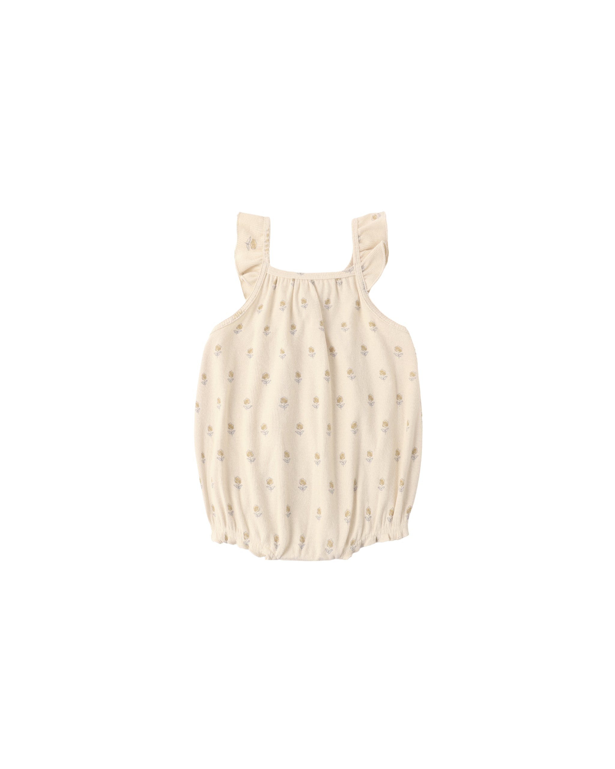 Ribbed Ruffle Romper || Buttercup