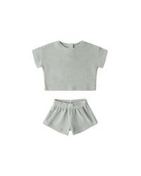 Terry Tee + Short Set || Sage