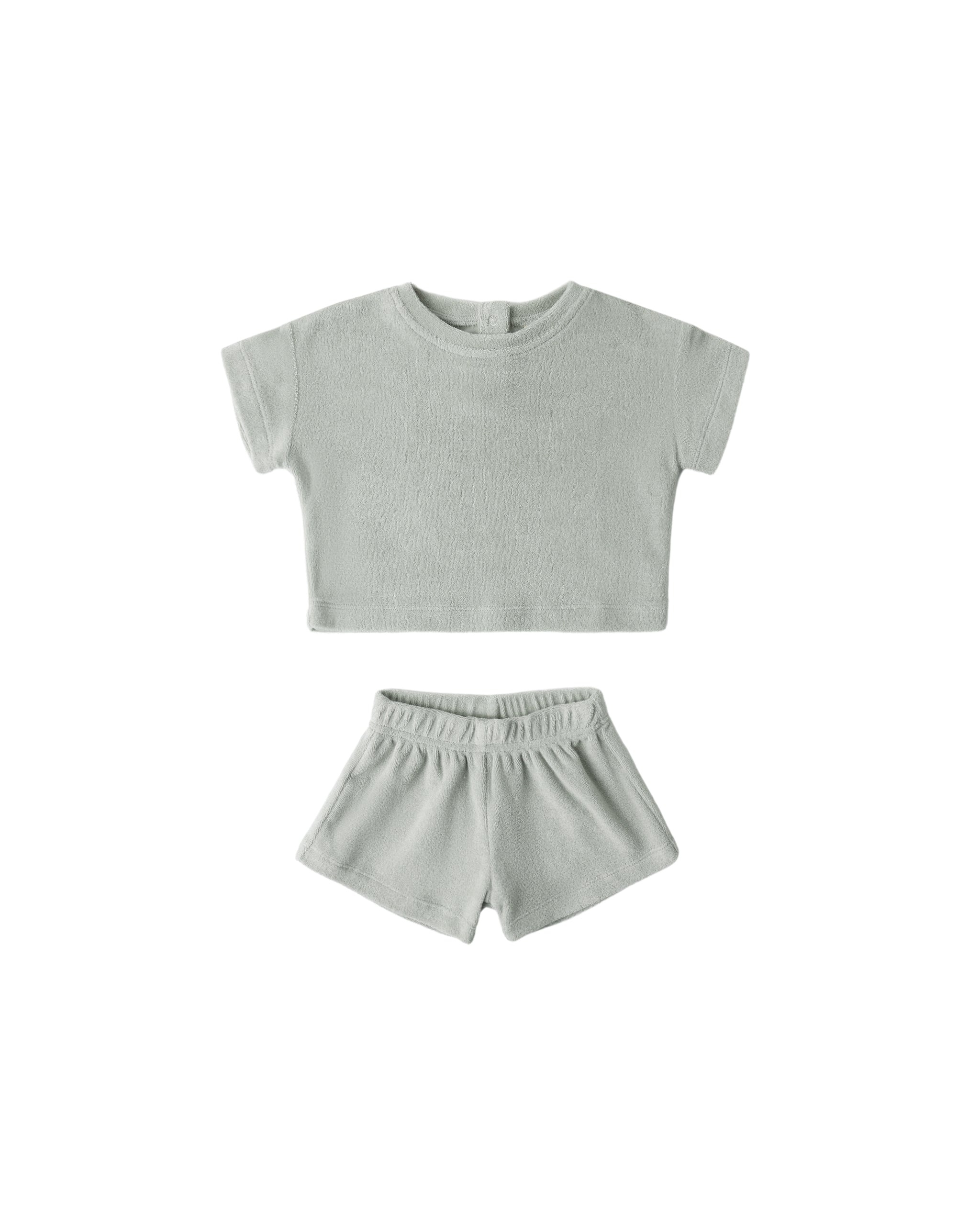 Terry Tee + Short Set || Sage