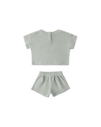 Terry Tee + Short Set || Sage