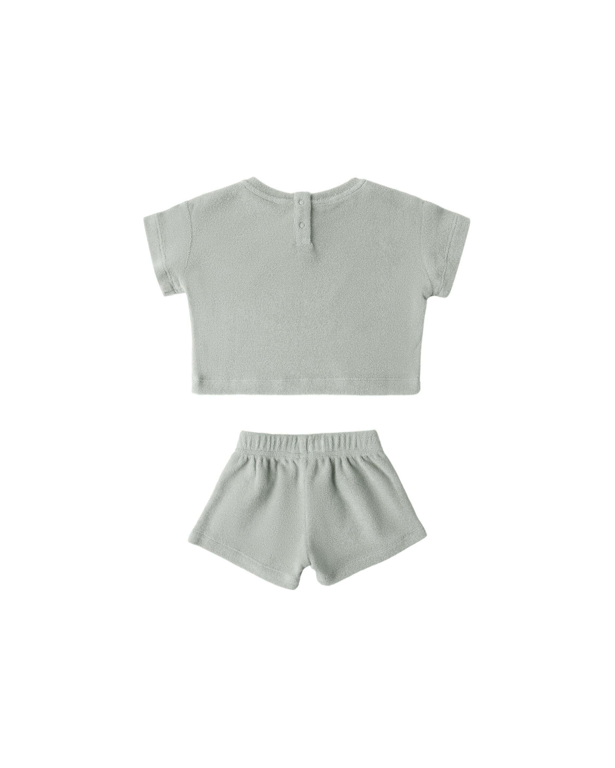 Terry Tee + Short Set || Sage