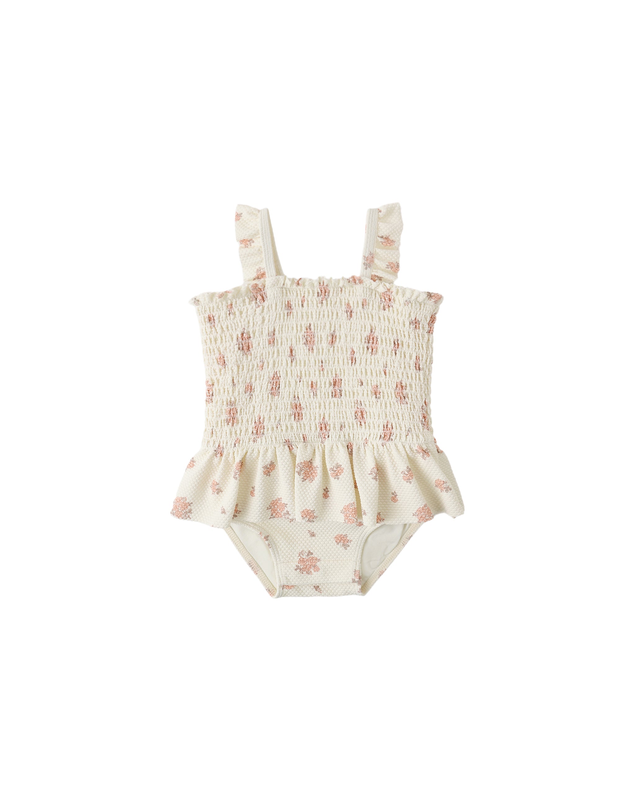 Smocked One-Piece Swimsuit || Garden Rose