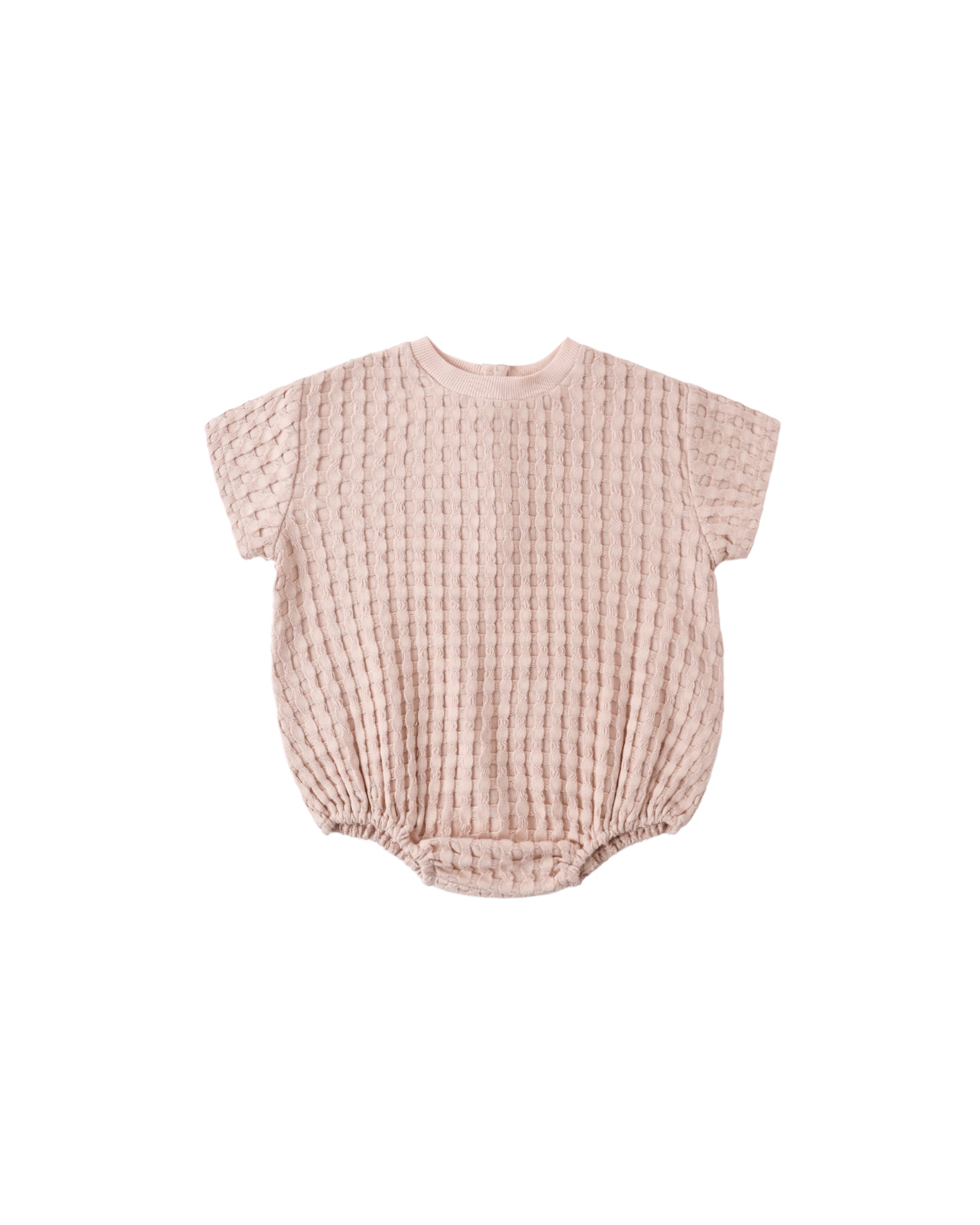 Relaxed Bubble Romper || Blush