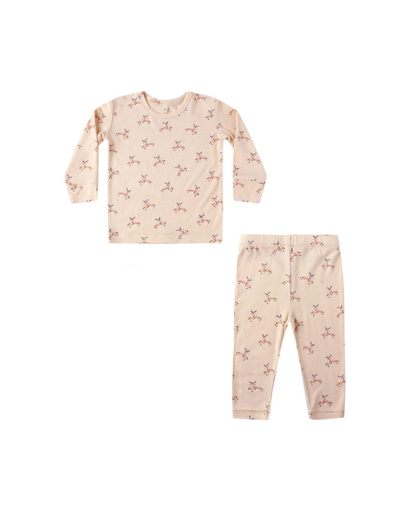 Bamboo Pajama Set || Reindeer
