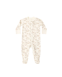 Zip Long Sleeve Sleeper Footie Floral Vine
