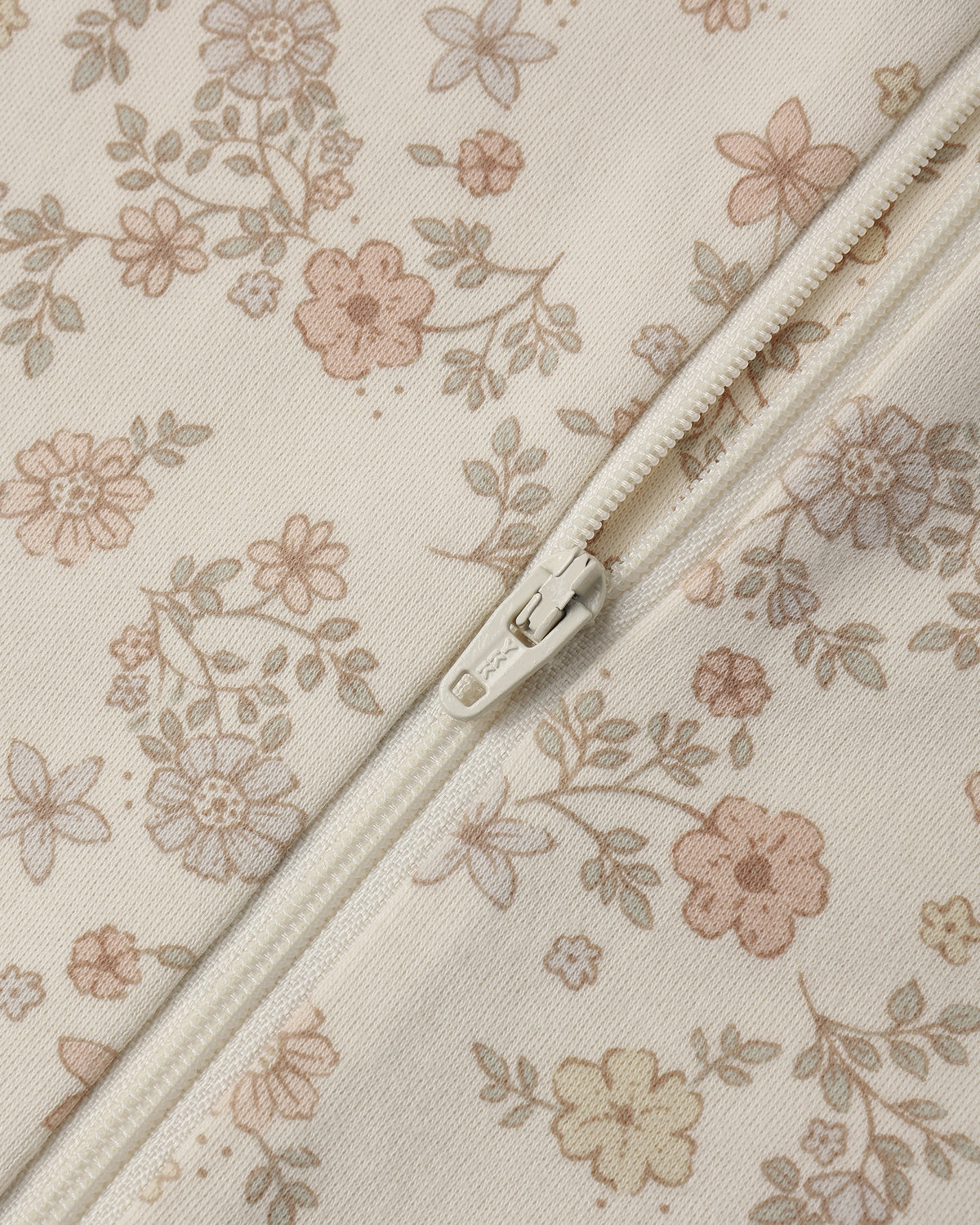 Zip Long Sleeve Sleeper Footie Floral Vine