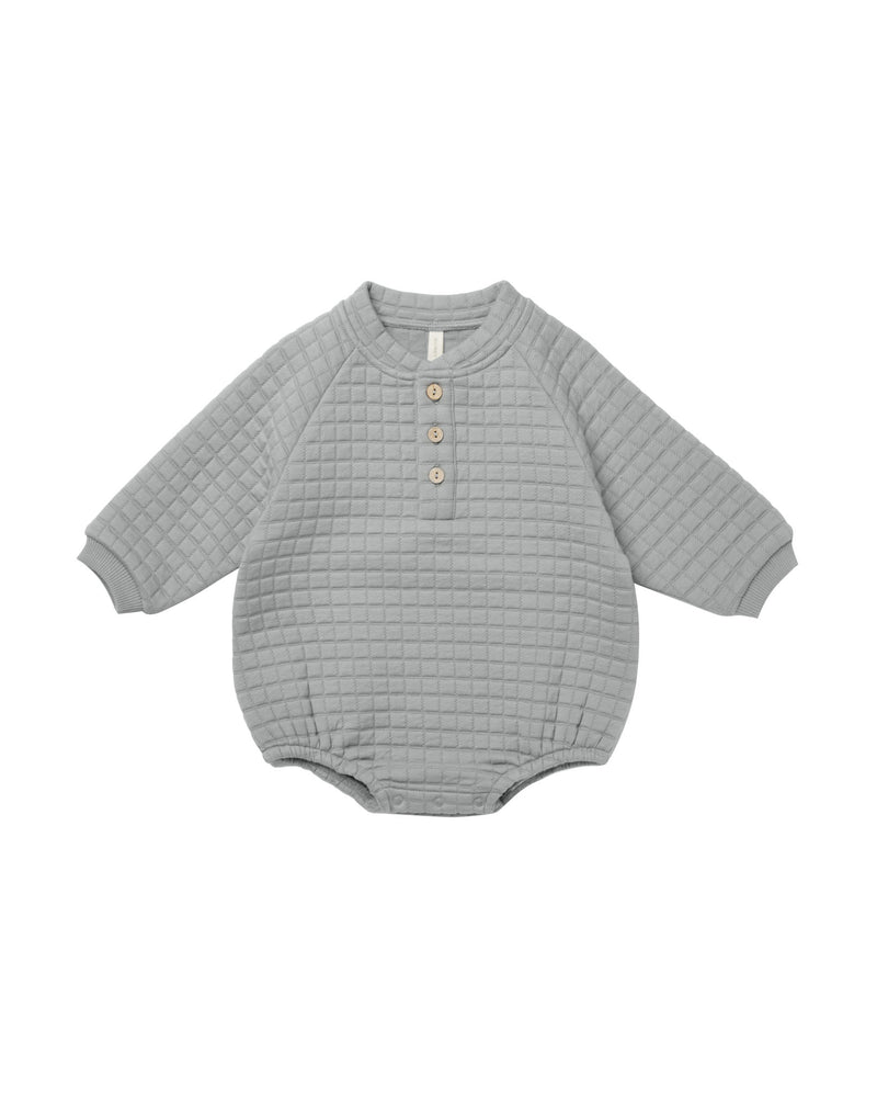 Henley Bubble Romper | Dusty Blue