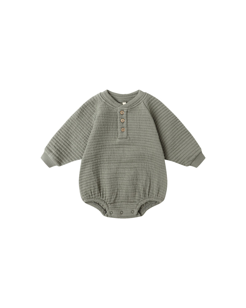 Henley Bubble Romper || Forest