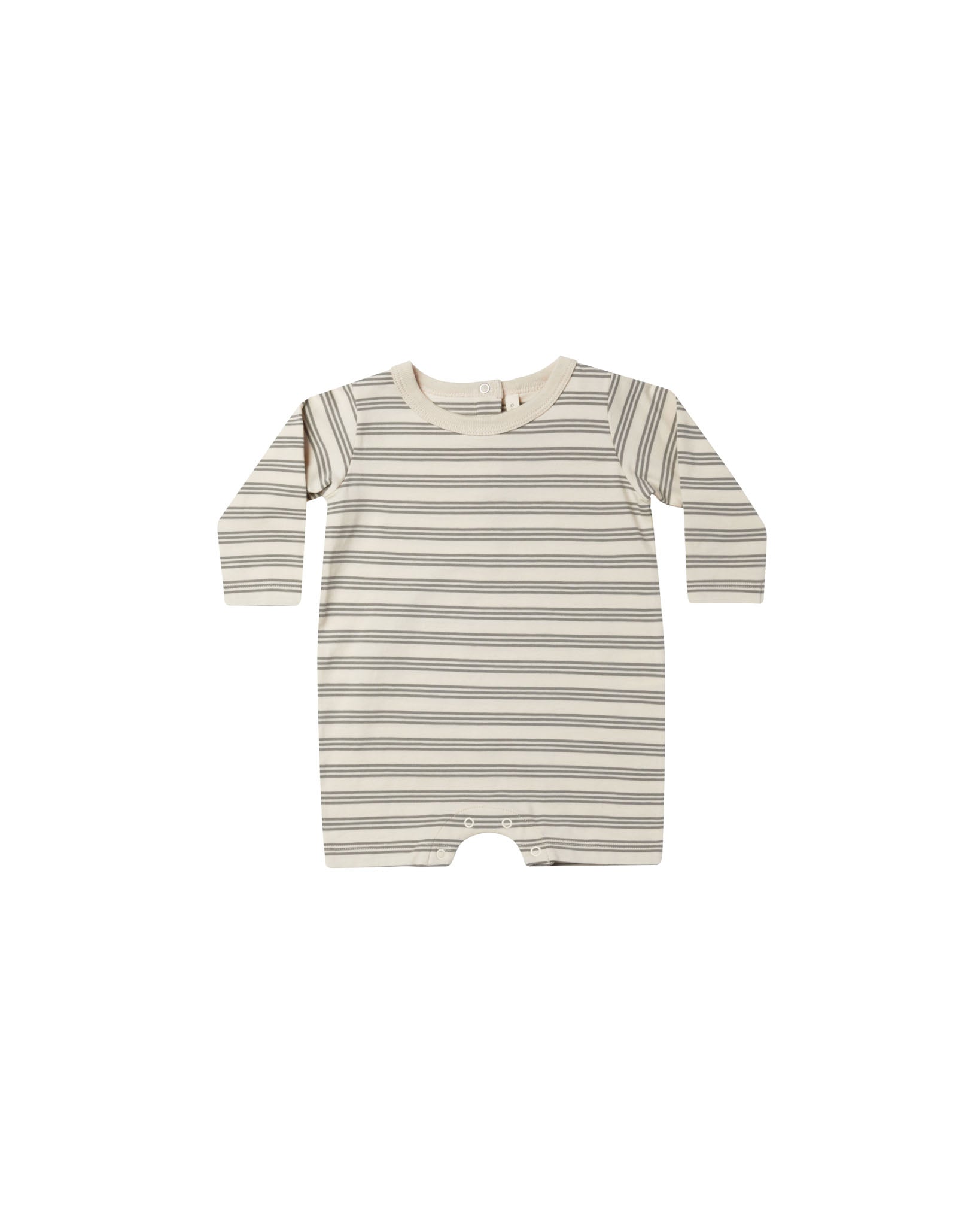 Long Sleeve Romper | Basil Stripe