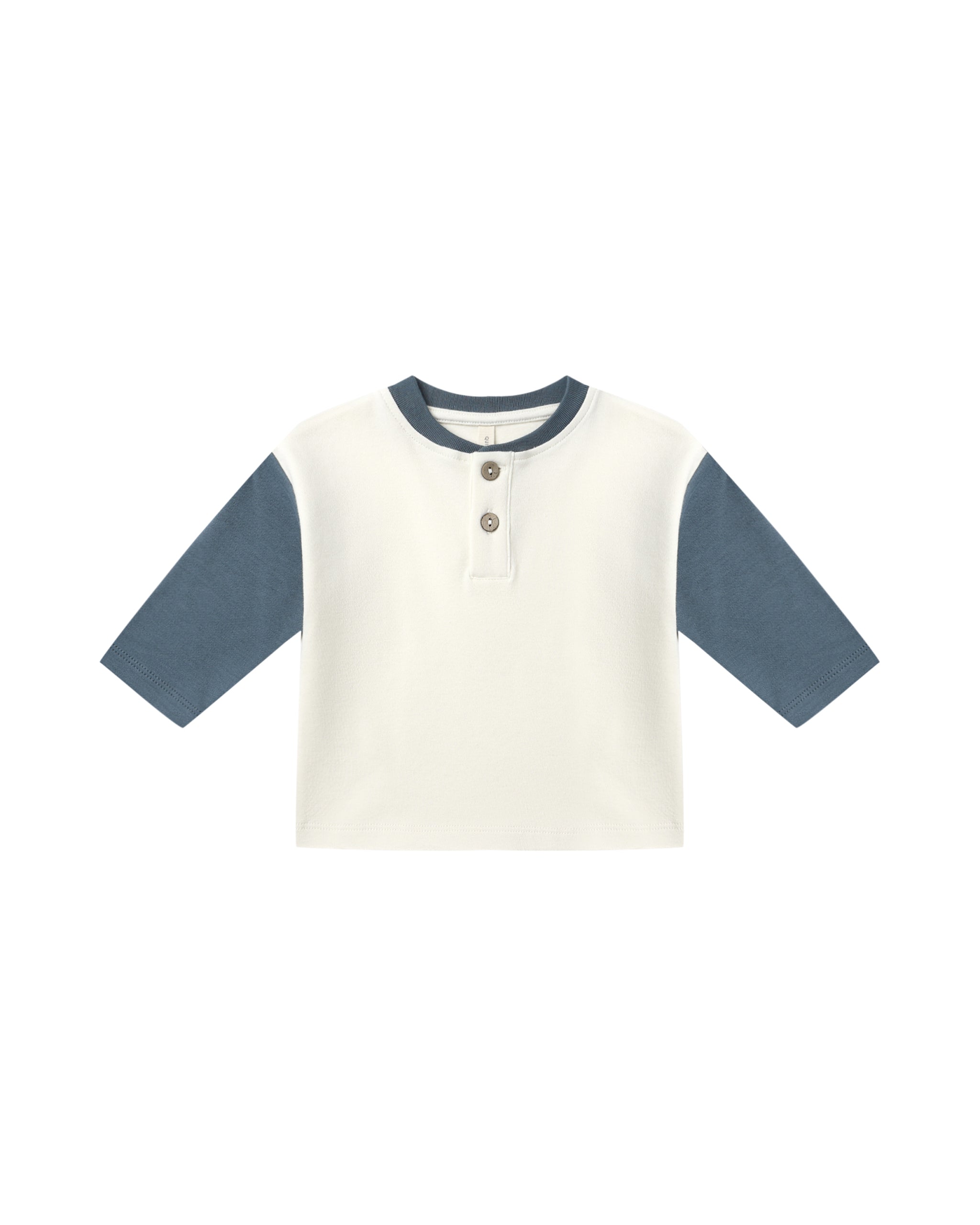 Long Sleeve Henley Tee || Ocean
