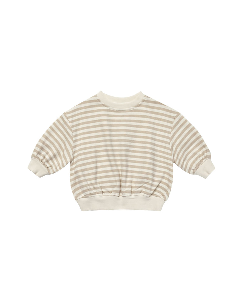 Relaxed Fleece Sweatshirt | Sand Stripe