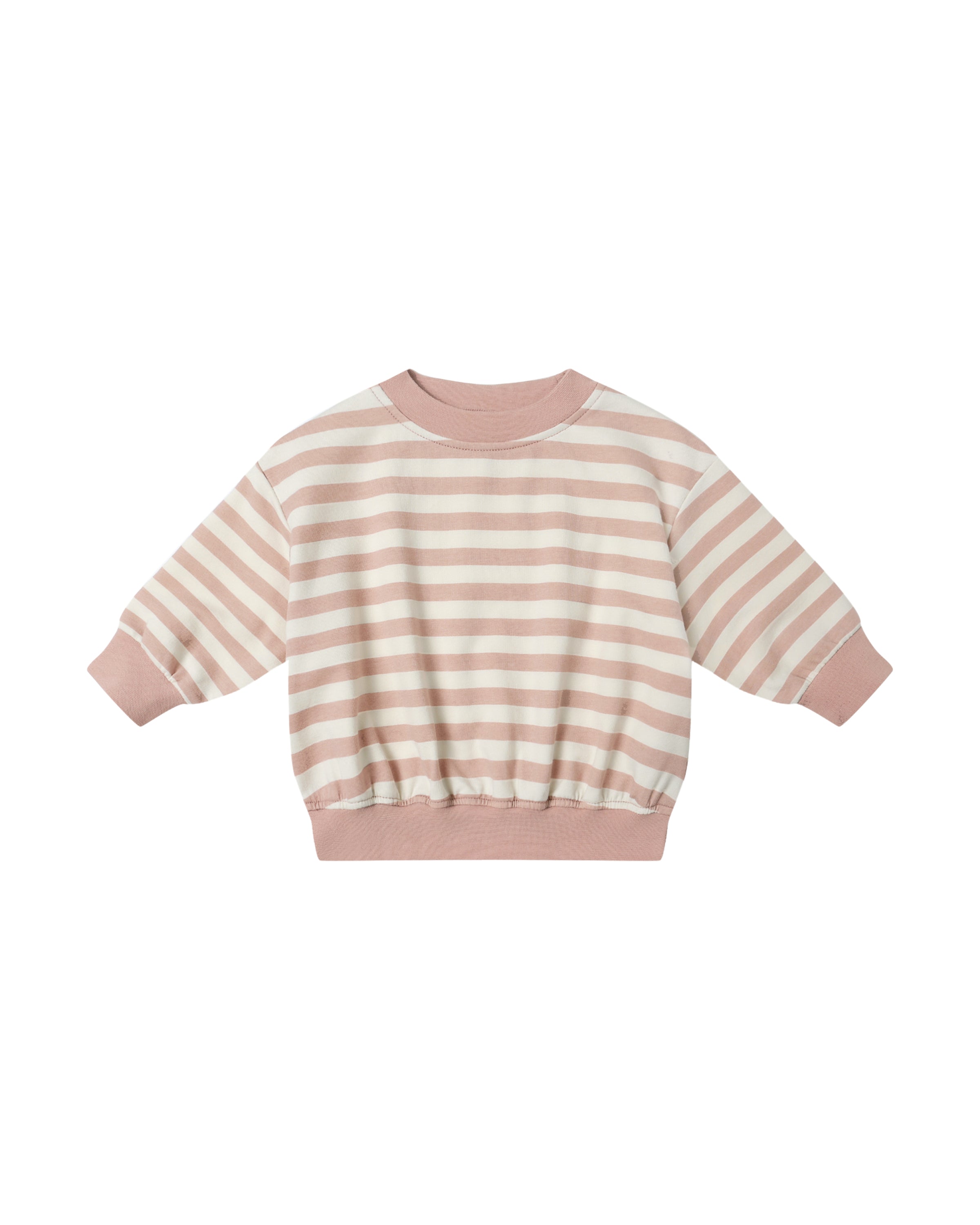 Relaxed Sweatshirt || Pink Stripe