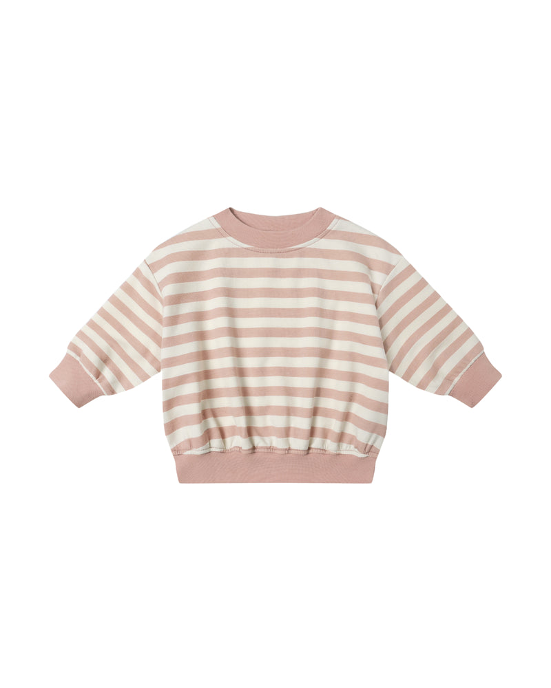 Relaxed Sweatshirt || Pink Stripe