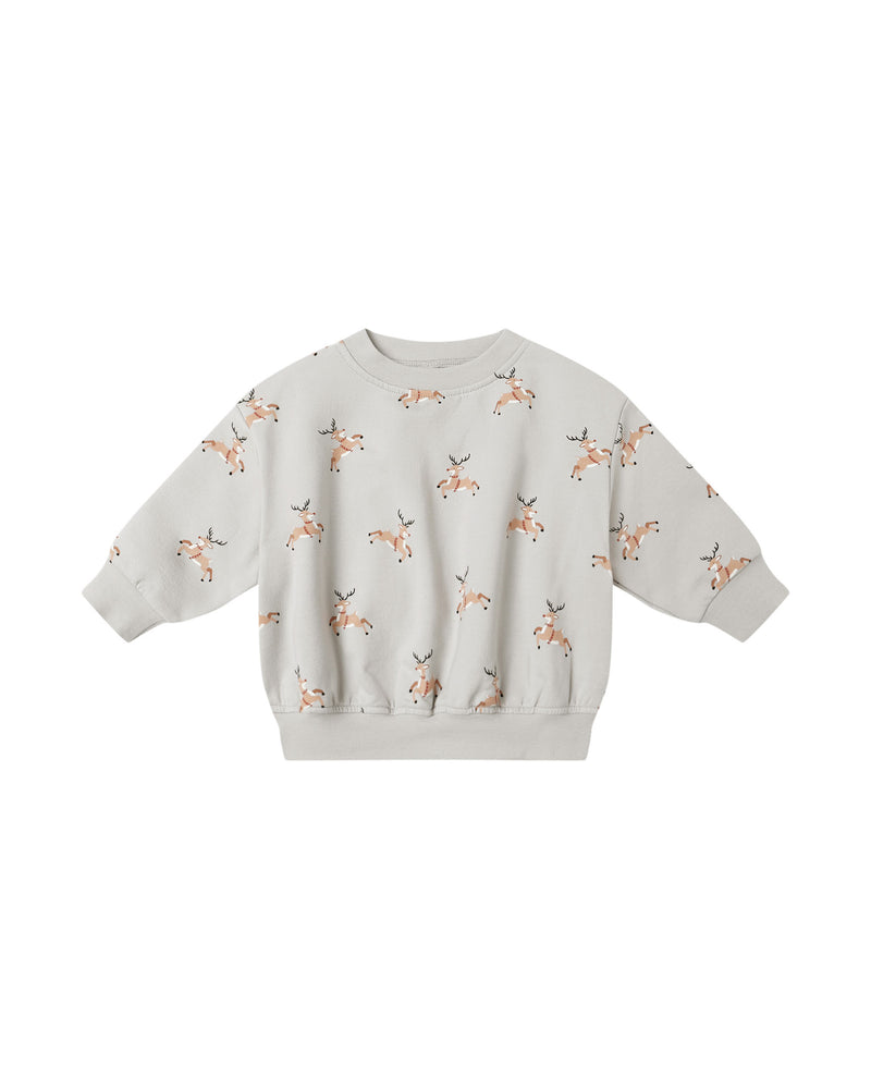 Relaxed Fleece Sweatshirt || Reindeer