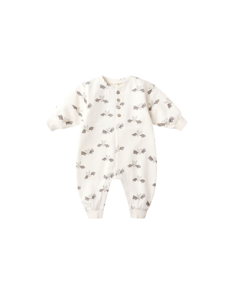 Relaxed Fleece Jumpsuit || Bats