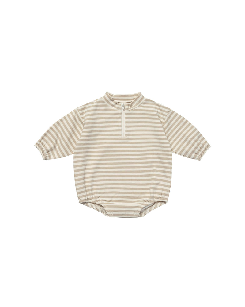 Fleece Bodhi Romper | Sand Stripe