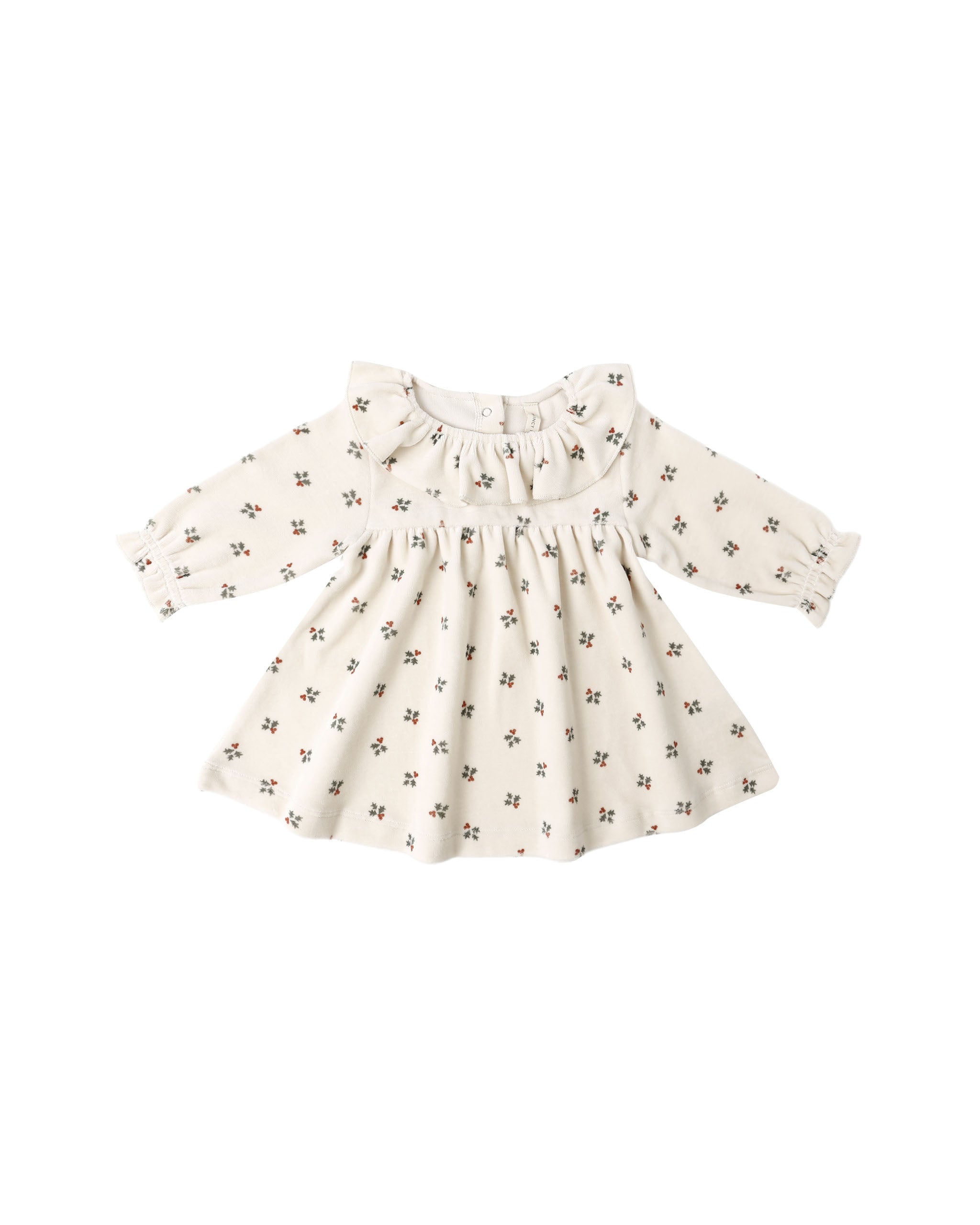 Velour Baby Dress || Holly Berry