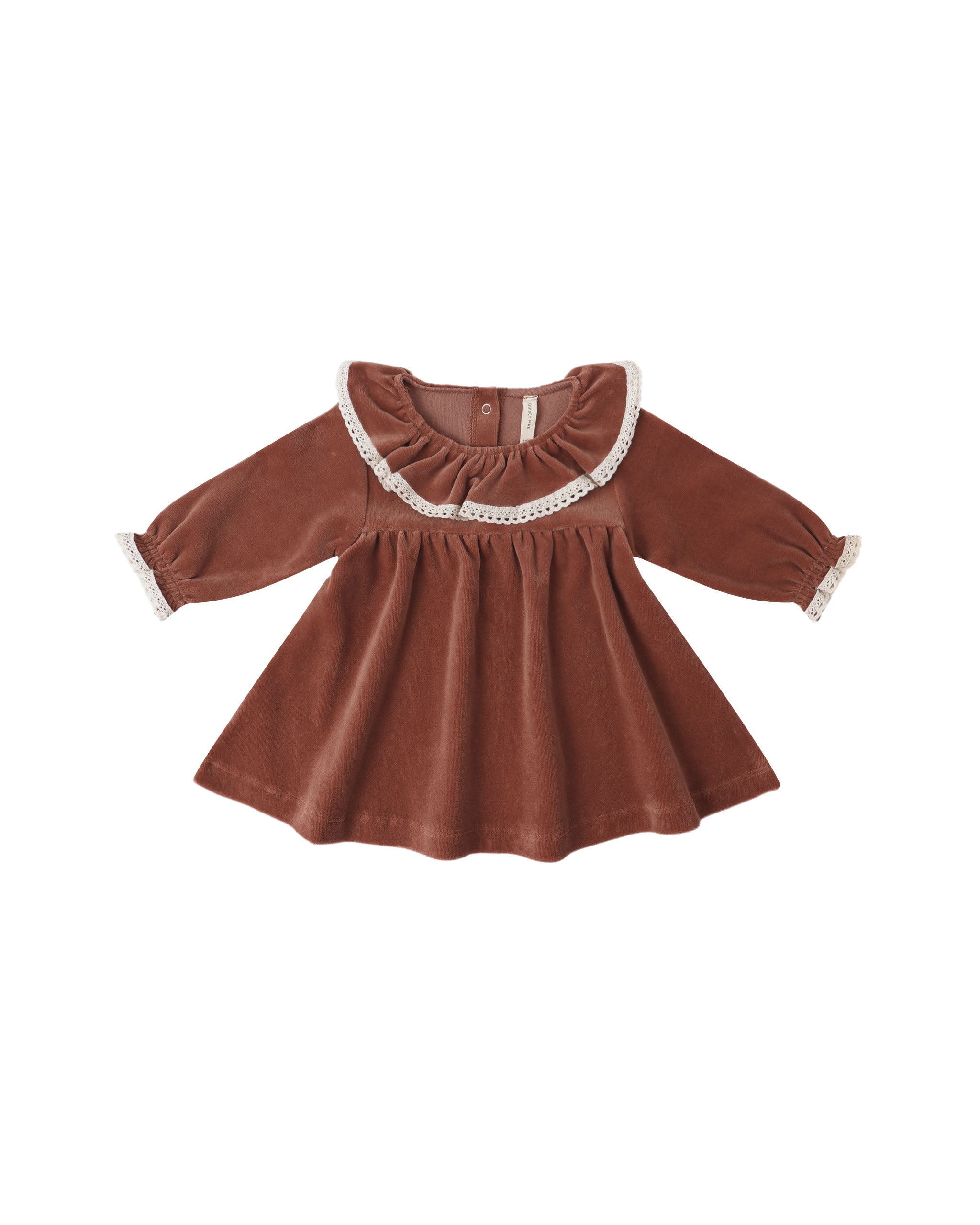 Velour Baby Dress || Cranberry