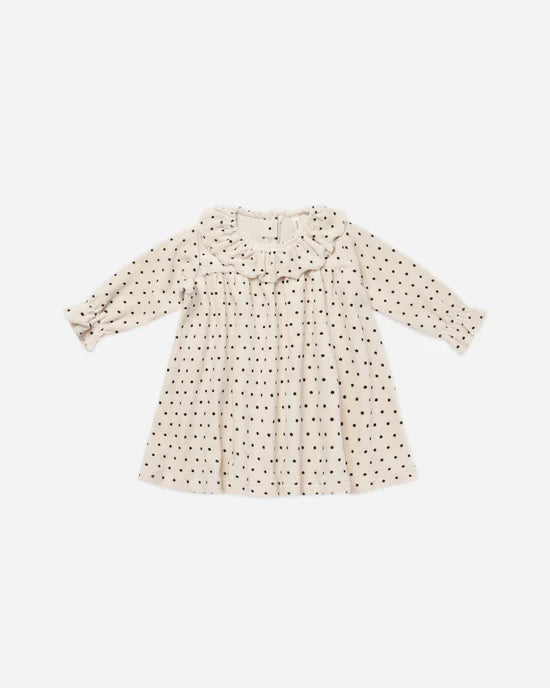 Velour Baby Dress | Polka Dot