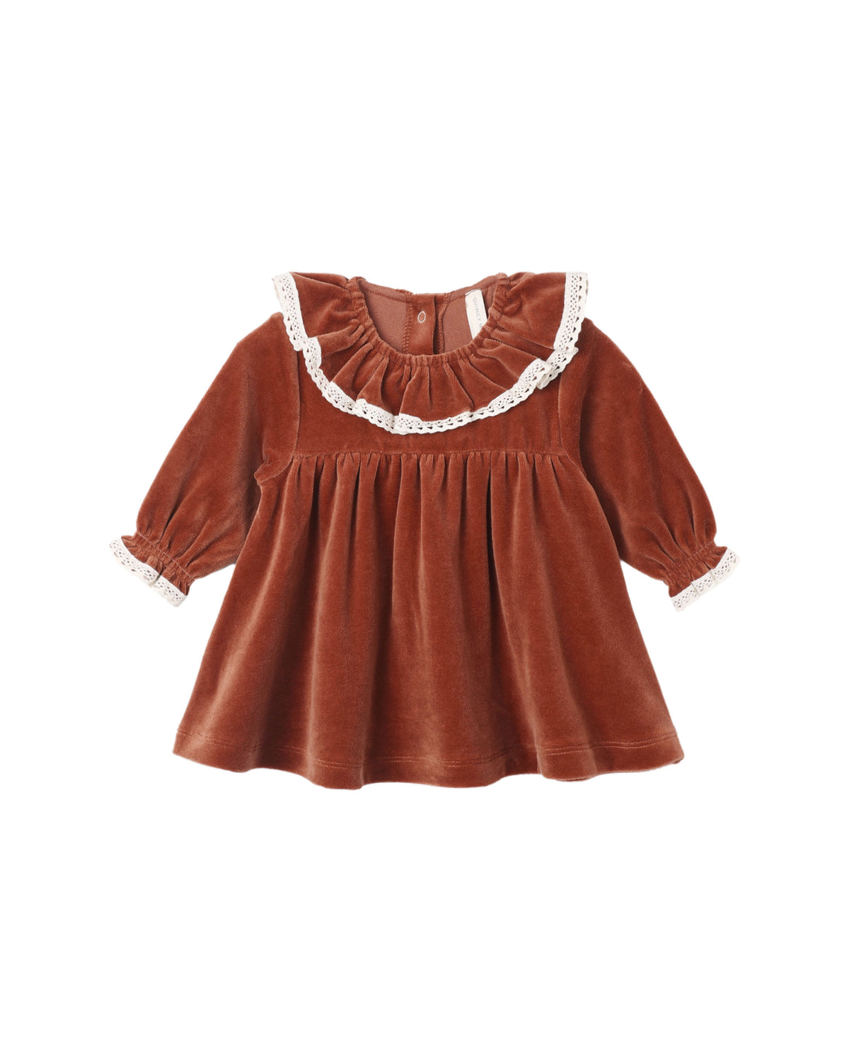 Velour Baby Dress Redwood