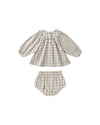 Mia Top + Bloomer Set || Blue Plaid
