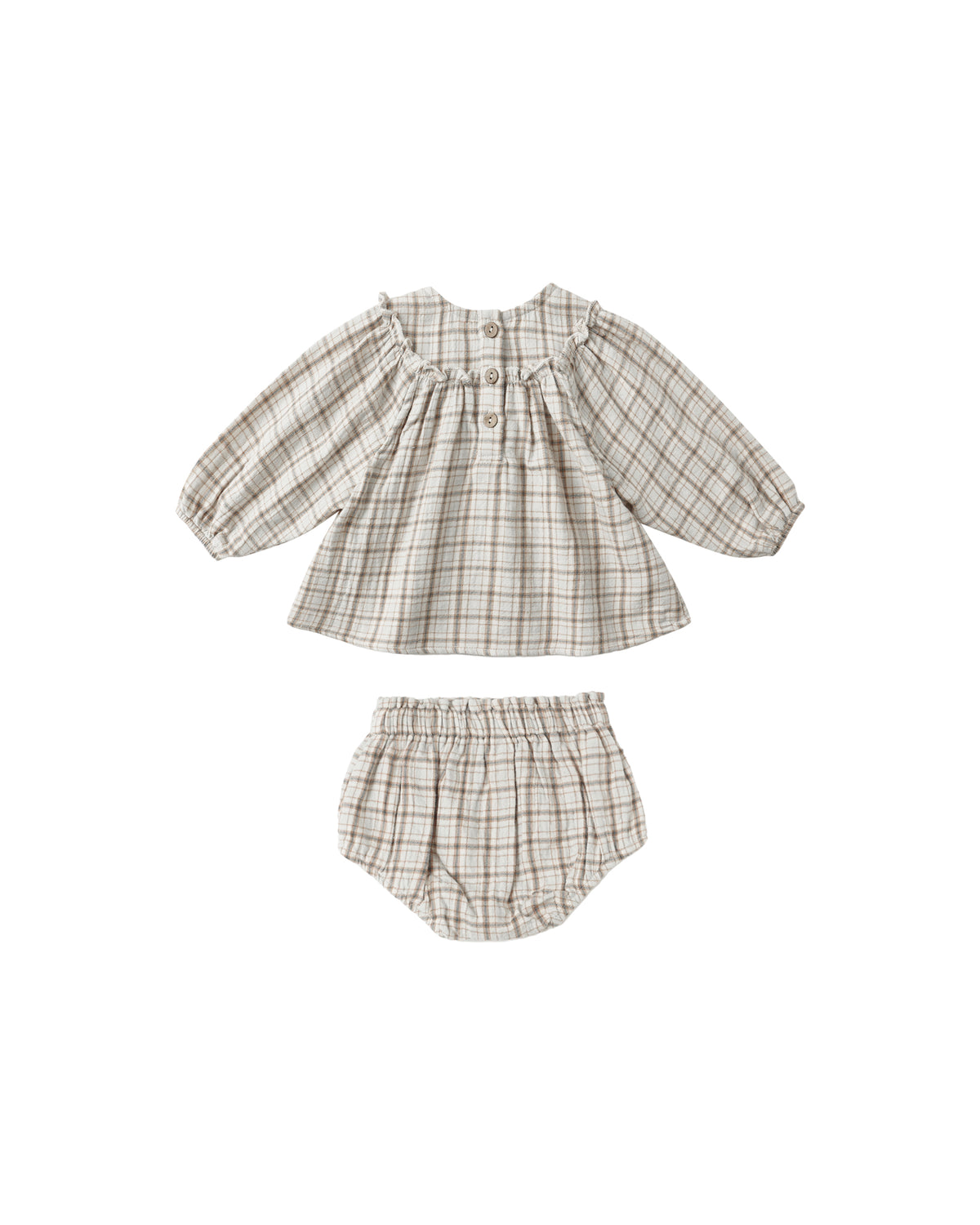 Mia Top + Bloomer Set || Blue Plaid
