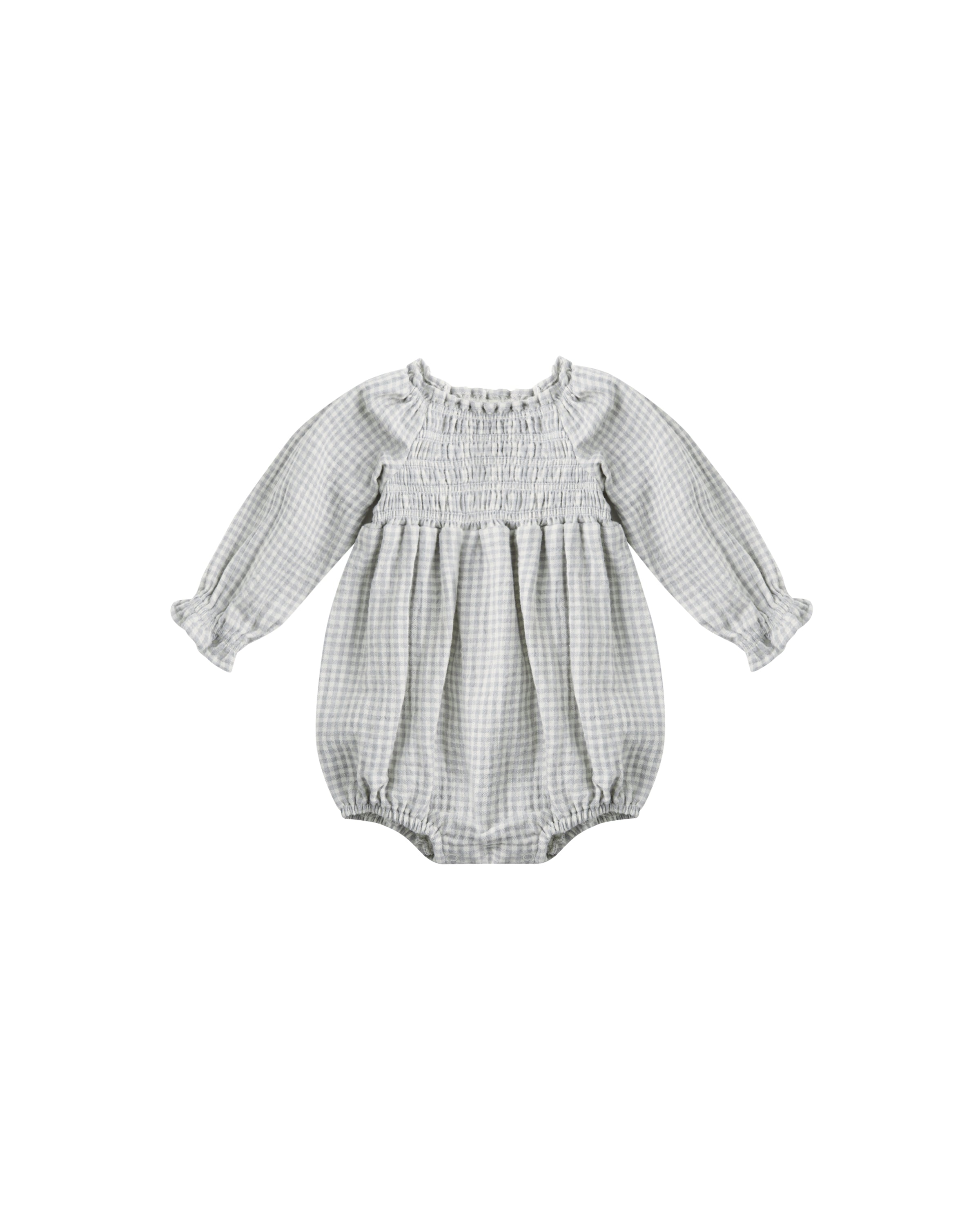 Eden Romper || Blue Gingham