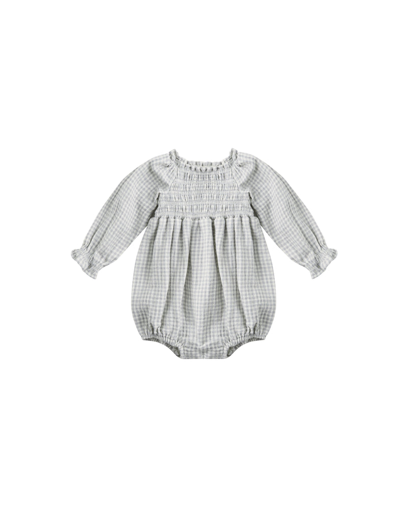Eden Romper || Blue Gingham