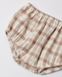 V Smocked Dress Rustic Plaid