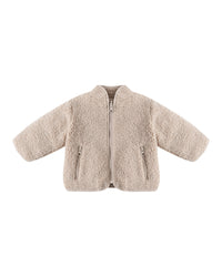 Shearling Zip Jacket || Oat