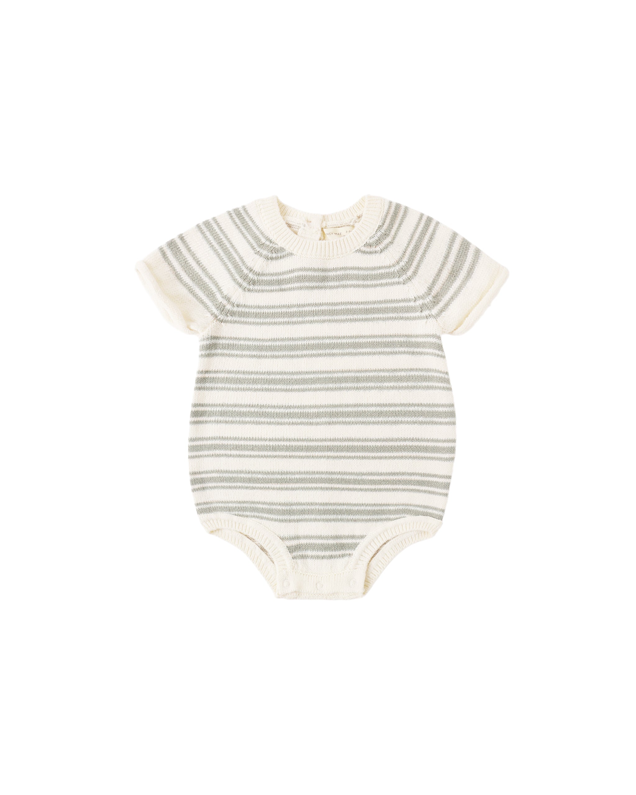 Rowan Romper || Sage Stripe