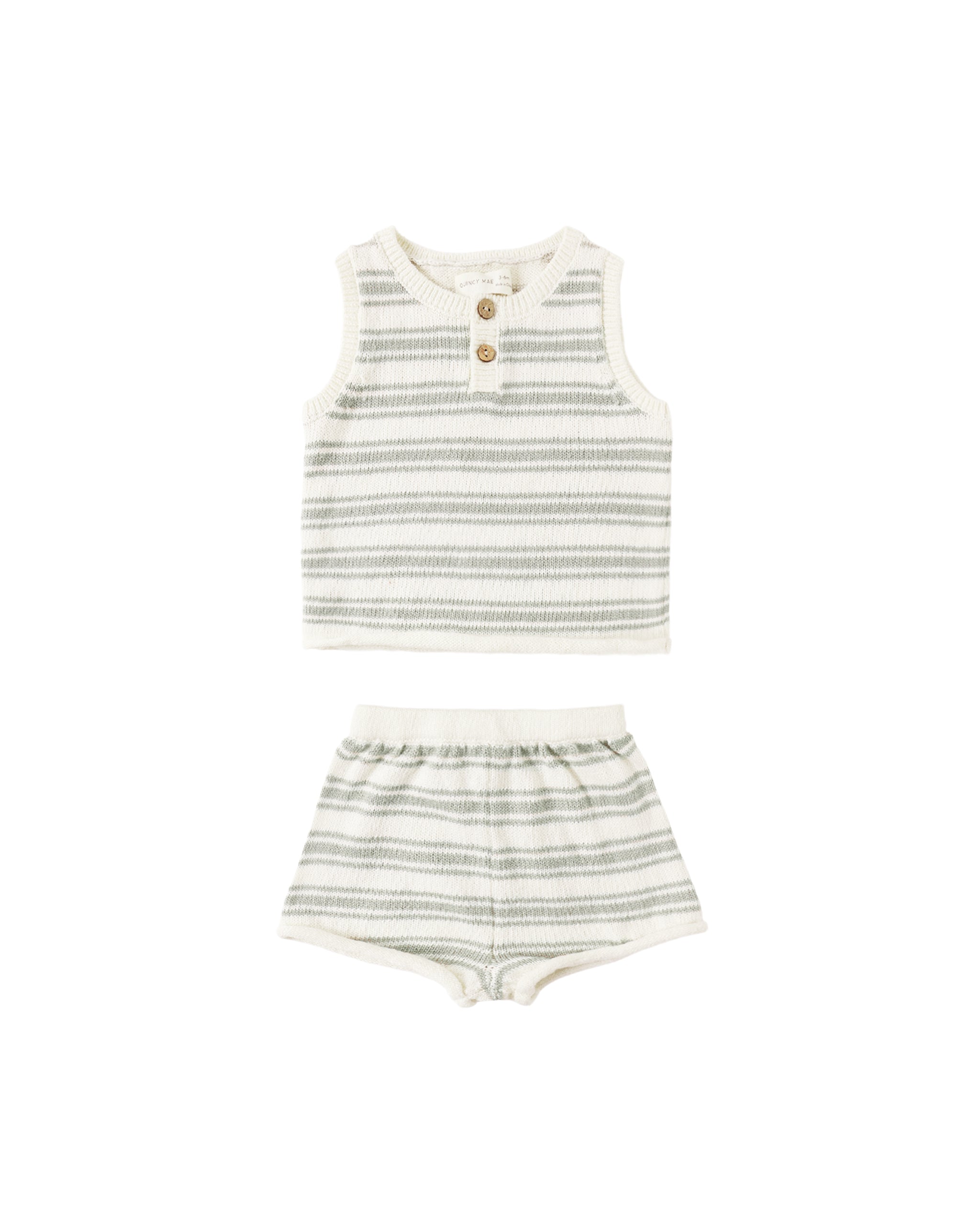 Taylor Knit Set || Sage Stripe