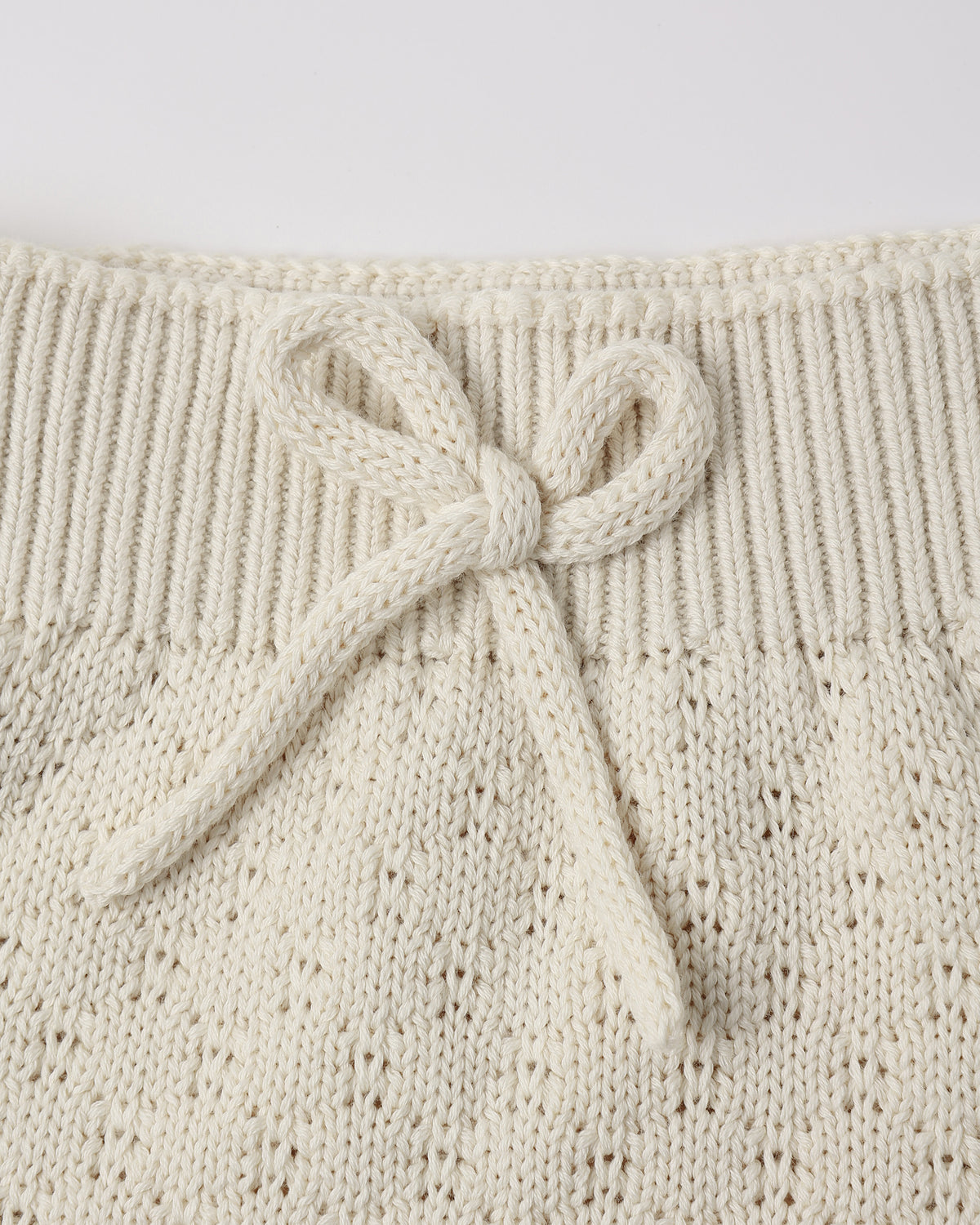 Knit Wrap Top + Pant Set Natural