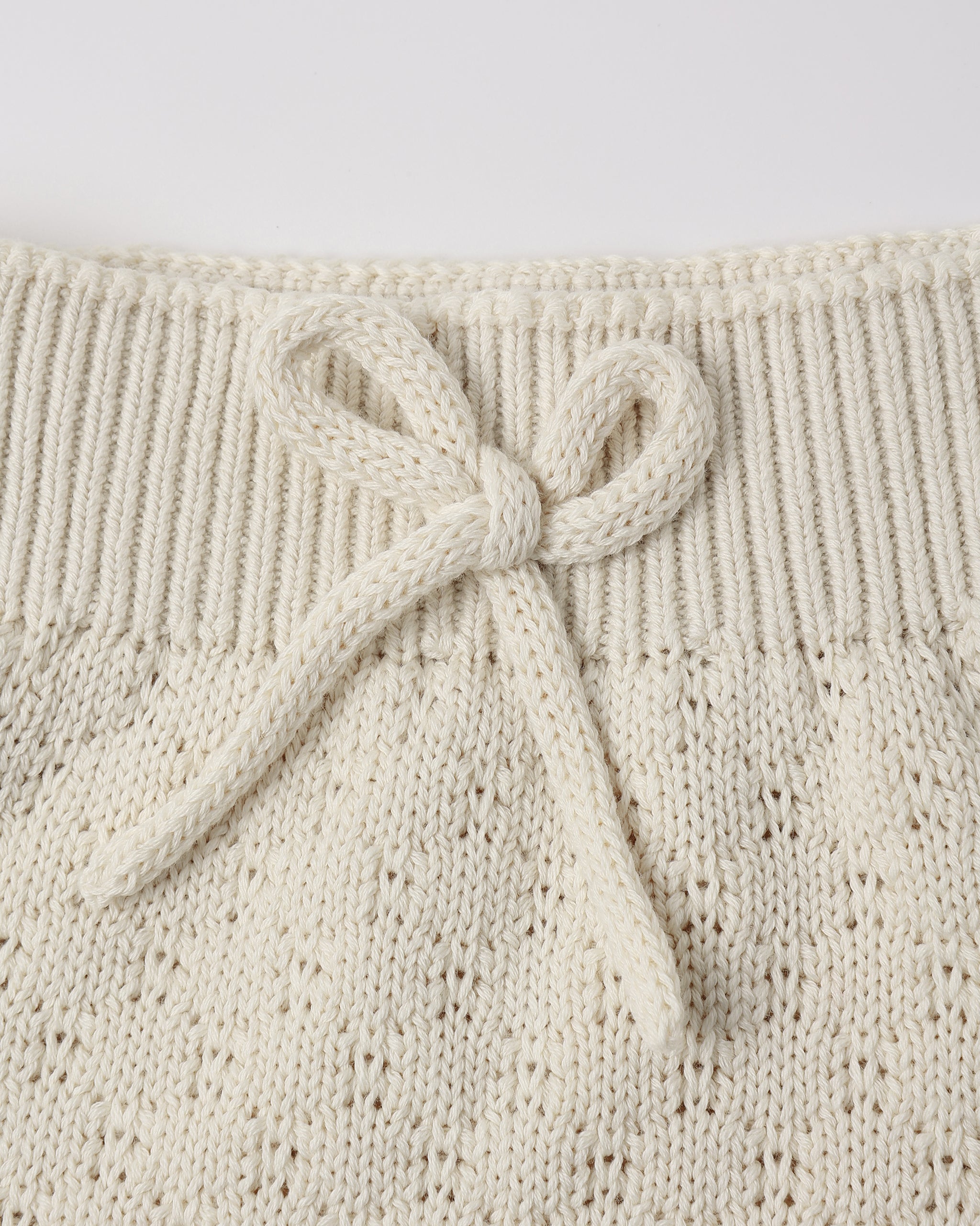 Knit Wrap Top + Pant Set Natural
