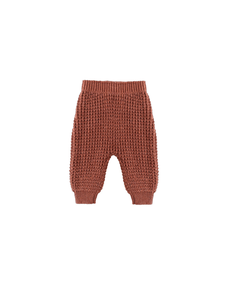 Chunky Knit Pant || Cranberry