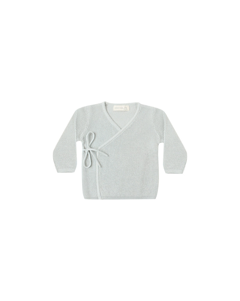 Knit Wrap Top || Ice Blue