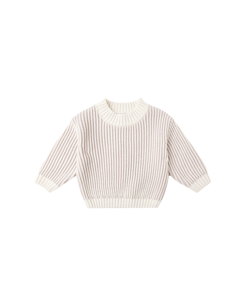 Relaxed Knit Sweater || Lilac