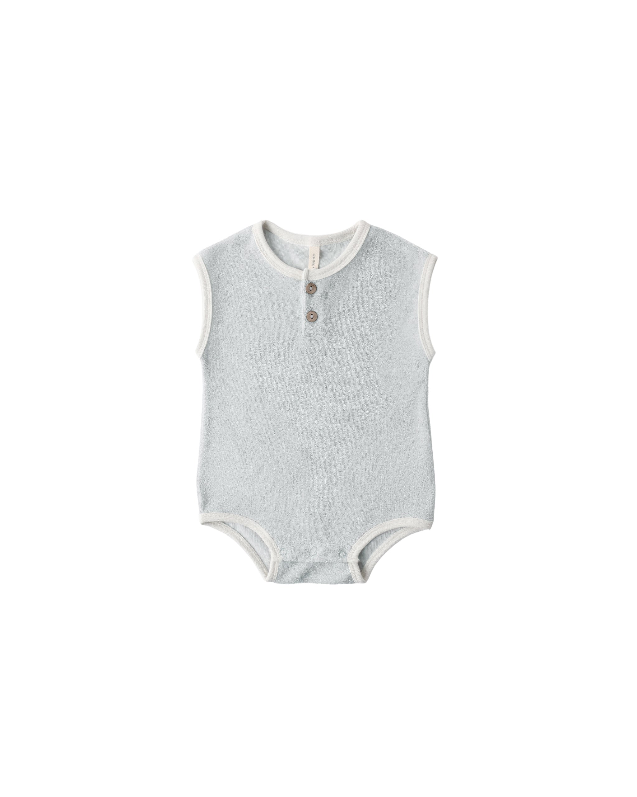 Terry Cloth Romper || Sky
