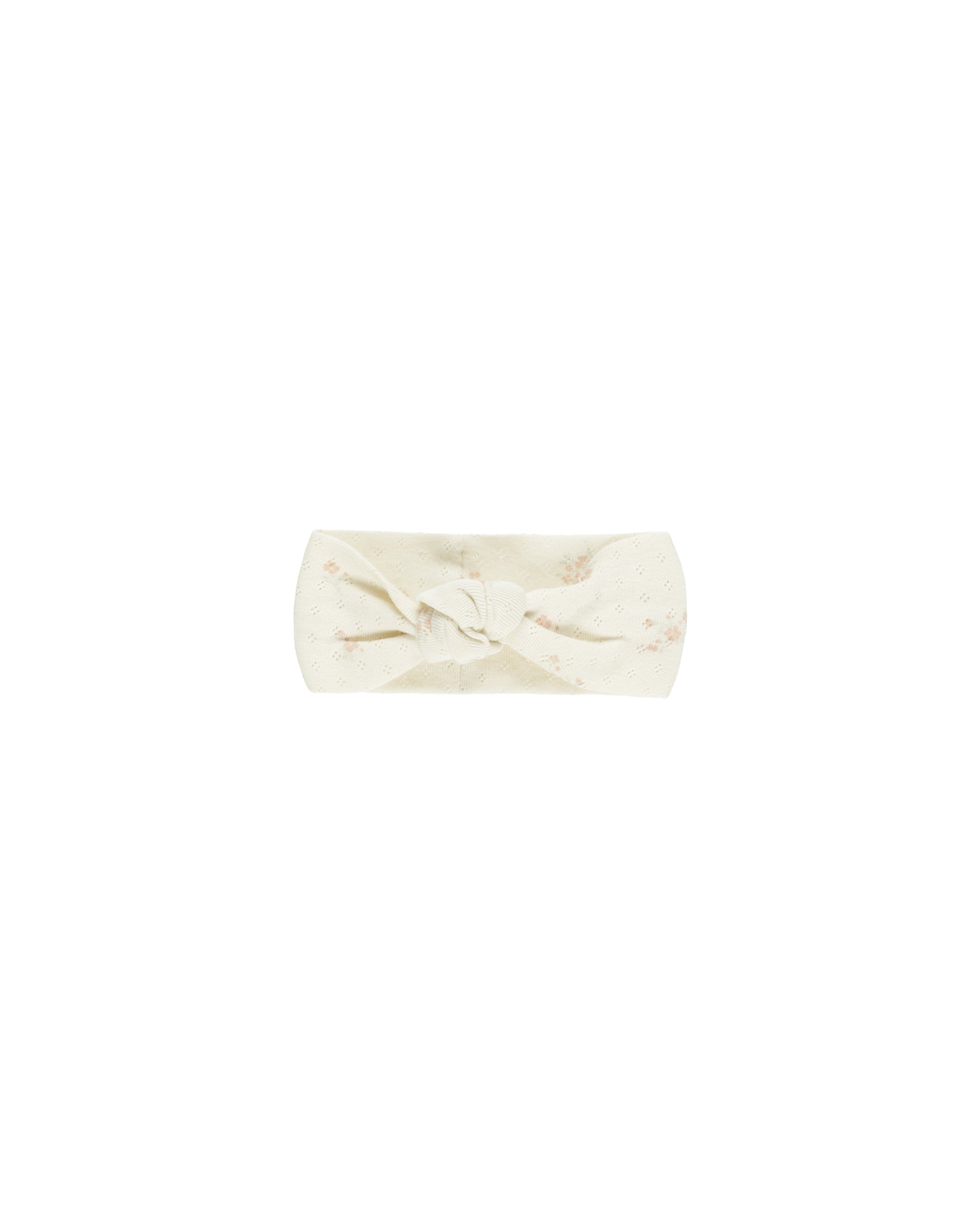 Pointelle Knotted Headband || Pink Ditsy
