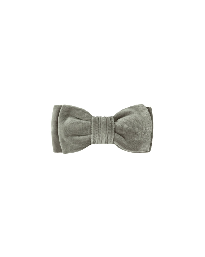 Velour Bow Headband || Forest